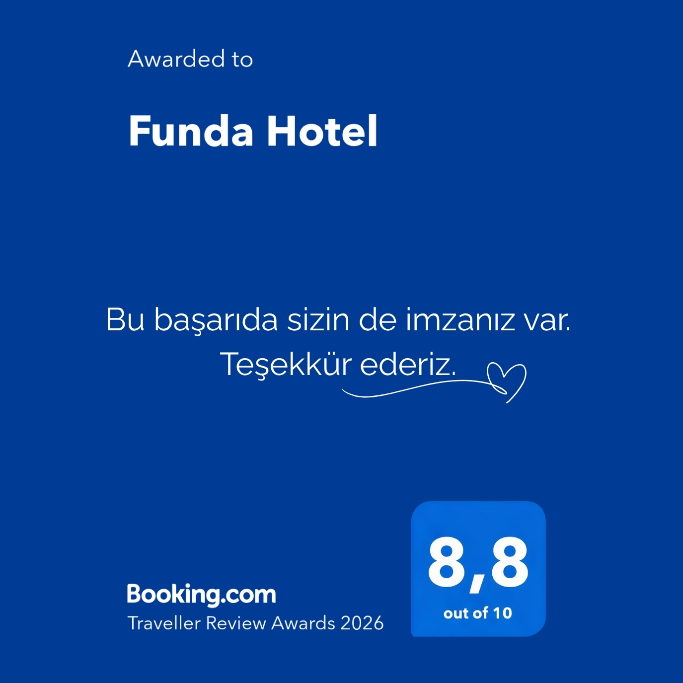 Funda Hotel kampanya görseli